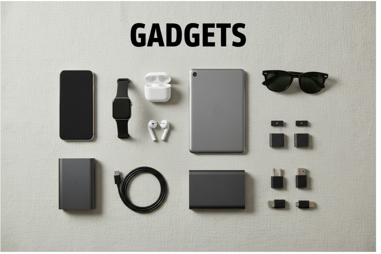 Gadgets banner with text